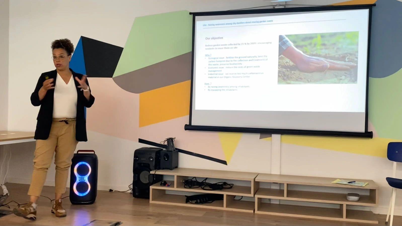 -	"Innovative cities, circular solutions: tackling urban waste challenges", organised by the Gothenburg European Office and Cities Northern Netherlands: Eugénie Amoulé showcased Lille Metropole's initiatives in raising awareness about reusing garden waste. 